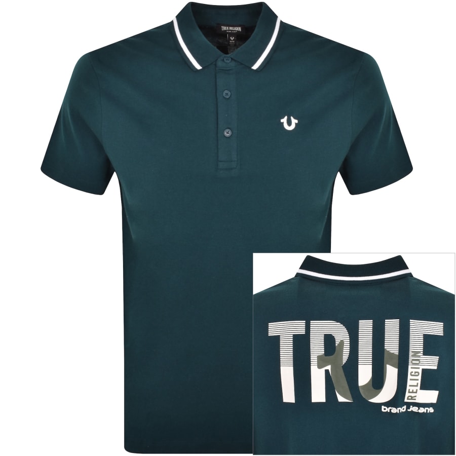 True Religion TR Polo T Shirt Green male Large
